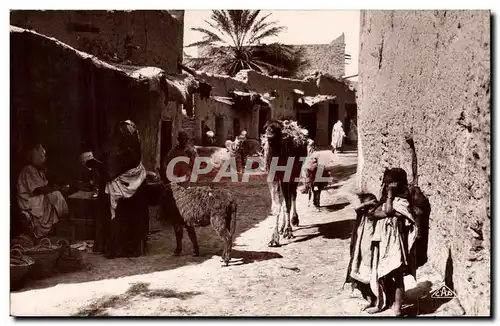 Algerie - Afrique - Orleansville - Sidi Okba - une rue - ane - donkey - Ansichtskarte AK