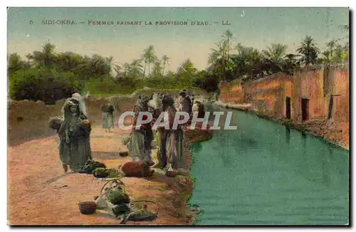 Algerie Cartes postales Sidi Okba Femmes faisant la provision d&#39eau