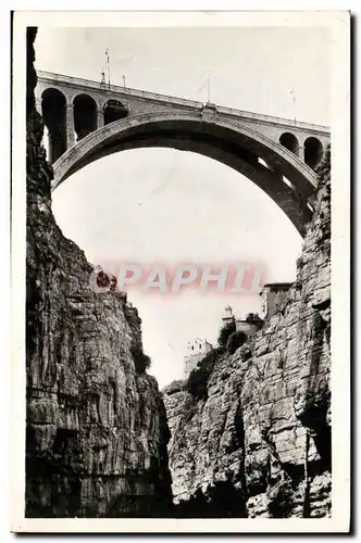 Algerie Constantine Ansichtskarte AK Les gorges du Rhummel La grande arche du pont Sidi Rached