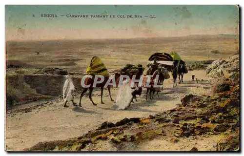 Algerie Biskra Constantine Ansichtskarte AK Caravane passant le col de Sfa