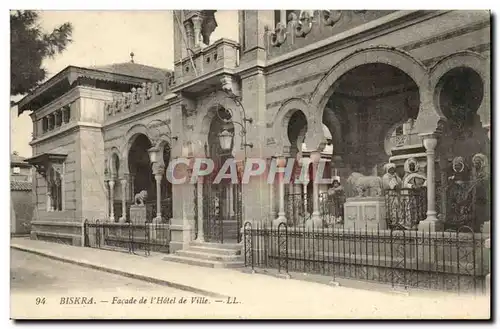 Algerie Ansichtskarte AK Biskra Constantine Facade de l&#39hotel de ville