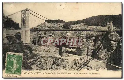 Algerie Cartes postales Biskra Constantine Passerelle de Sidi M Cid au dessus du Rhummel