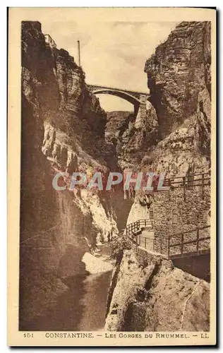 Algerie Constantine Cartes postales Les gorges de Rhummel