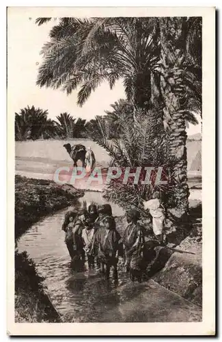 Algerie Constantine Cartes postales Biskra Enfants se baignant dans la Seugnia