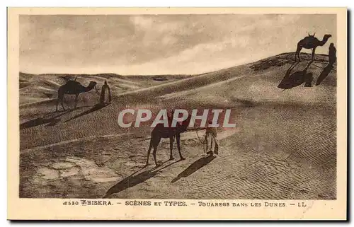 Algerie Constantine Ansichtskarte AK Biskra Touaregs dans les dunes