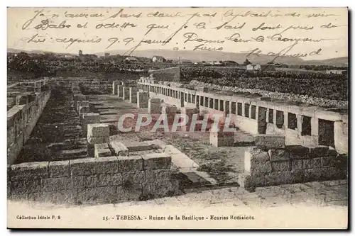 Algerie Cartes postales Tebessa Ruines de la basilique Ecuries romaines