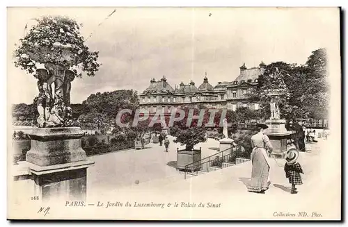 Paris Ansichtskarte AK Jardin du Luxembourg et palais du Senat