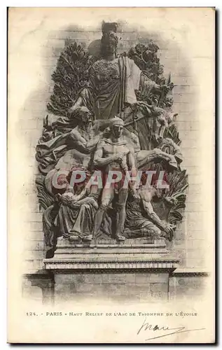 Paris Cartes postales Haut relief de l'arc de triomphe de l'etoile (pub Le jeune Tailleur Costumes et PArd