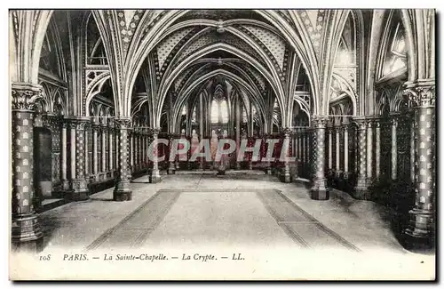 Paris Cartes postales La Sainte Chapelle La crypte