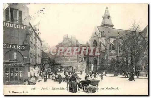 Paris Ansichtskarte AK Eglise Saint Menard Perspective de la rue Mouffetard