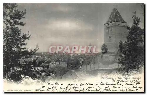 Suisse Cartes postales Fribourg La Tour rouge