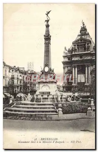 Belgie Belgique Bruxelles Cartes postales Monument eleve a la memoire d&#39Auspach