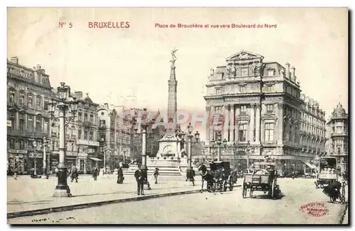 Belgie Belgique Bruxelles Cartes postales Place de Brouckere e vue vers le boulevard du Nord