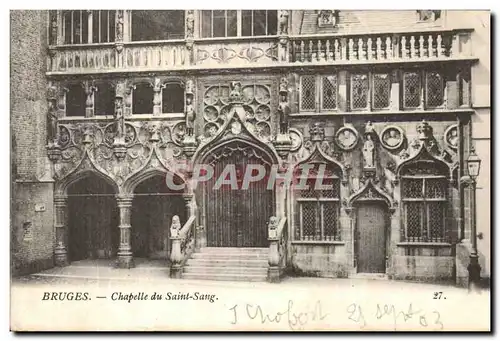 Belgie Belgique Bruges Cartes postales Chapelle du saint sang