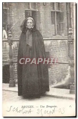 Belgie Belgique Bruges Cartes postales Une Brugeoise