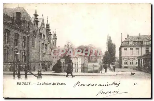 Belgie Belgique Bruges Cartes postales La maison du franc