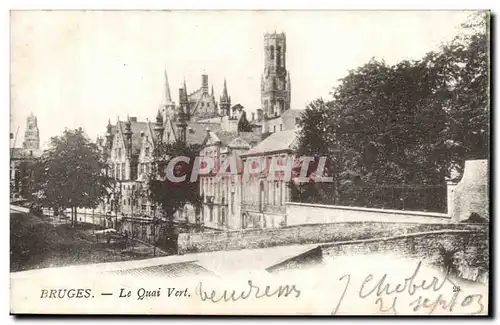 Belgie Belgique Bruges Cartes postales Le quai vert