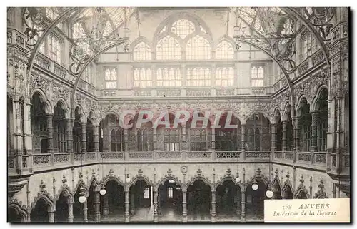 Belgie Belgique Anvers Cartes postales Interieur de la Bourse