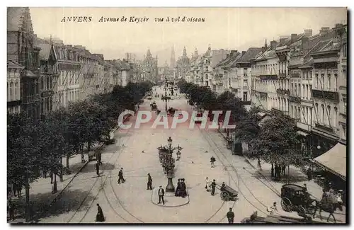 Belgie Belgique Anvers Cartes postales Avenue de Keyser vue a vol d&#39oiseau