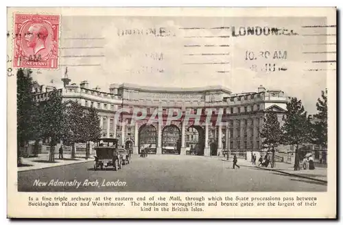 Grande Bretagne Londres London Cartes postales New admiralty arch