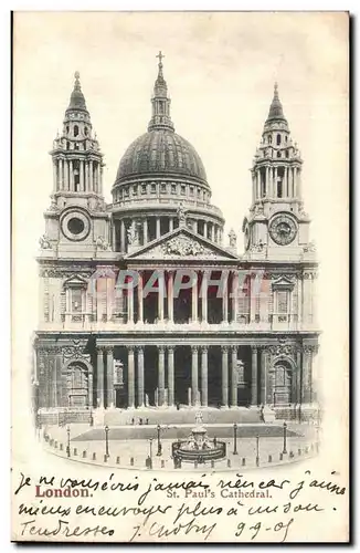 Grande Bretagne London Londres Ansichtskarte AK St Paul&#39s cathedral