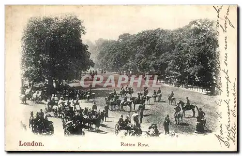 Grande Bretagne London Londres Cartes postales Rotton row (chevaux horses cheval)