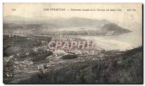 Spain Espana Espagne San Sebastian Ansichtskarte AK Panorama Sacadi de la Terraza del monte ulia