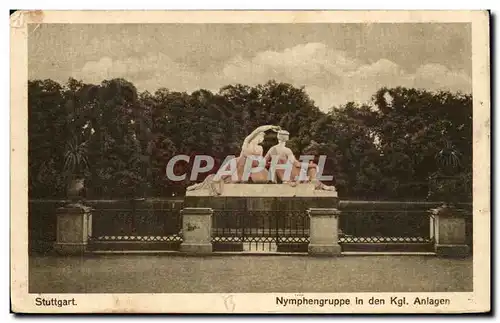 Cartes postales Stuttgart Nympengruppe in den Kgl Anlagen