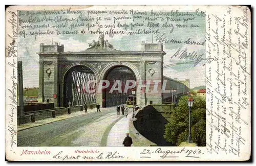 Cartes postales Mannheim Rheinbrucke