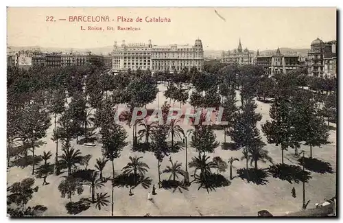 Espagne Espana Spain Barcelon Ansichtskarte AK Plaza de Cataluna