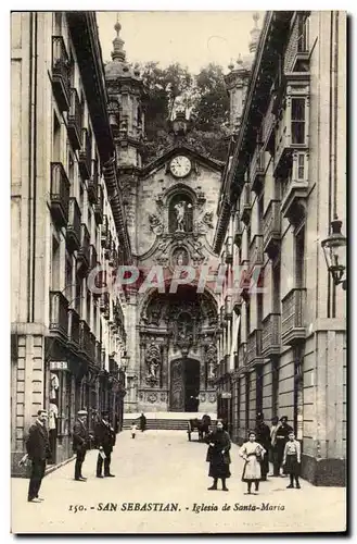 Espagne Espana Spain San Sebastian Ansichtskarte AK Iglesia de SAnta Maria