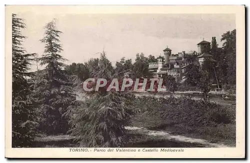 Italie Italia Ansichtskarte AK Torino Parco del Valentino e castello medioevale