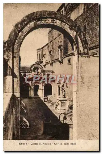 Italie Italia Roma Ansichtskarte AK Castel S Angelo Cortile delle palle