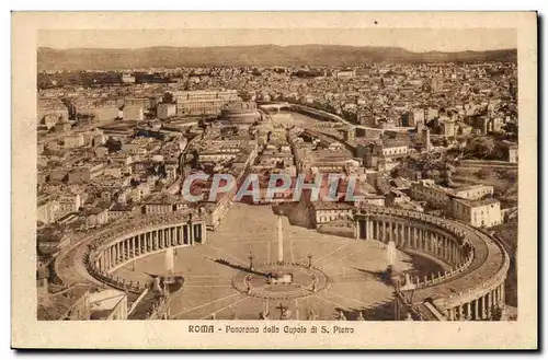 Italie Italia Roma Ansichtskarte AK Panorama dalla Cupola di S Pietro