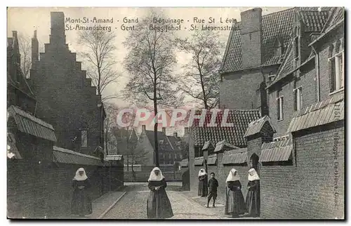 Belgique Mont Saint Amand Ansichtskarte AK Beguinage Rue St Lievin