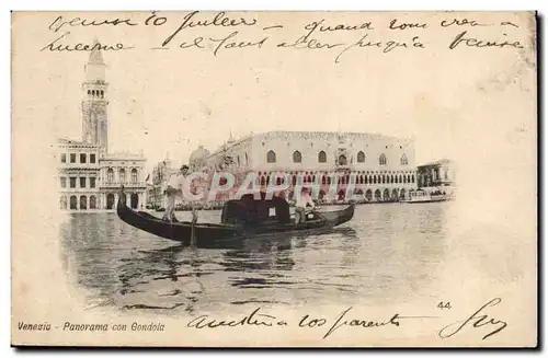 Italie Italie Venezia Ansichtskarte AK Panorama con Gondola