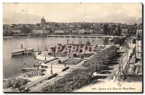 Suisse Ansichtskarte AK Geneve et le quai du Mont Blanc