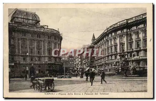 Italie italia Napoli Cartes postales Piazza della Borsa e Palazzo dei TElefoni