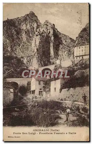 Italie italia GRimaldi Cartes postales Porte San Luigi Frontiere Francai e italia