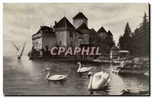 Suisse Ansichtskarte AK Lac leman Chateau de Chillon