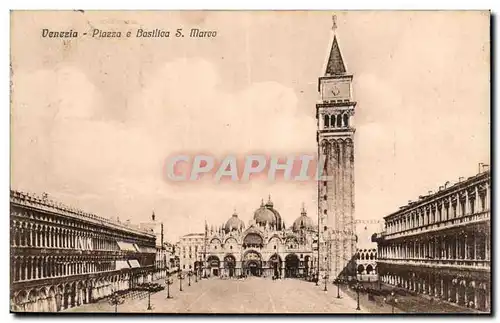 Italie Italia Venezia Ansichtskarte AK Piazza e Basilica S Marco