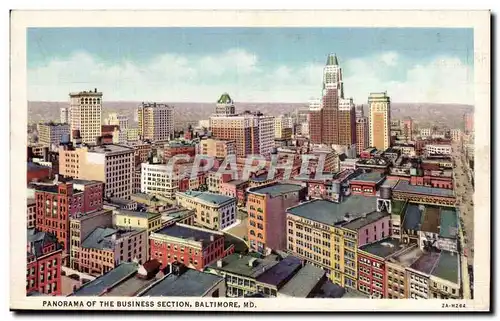 Etats unis Cartes postales Panorama of the business section Baltimore MD