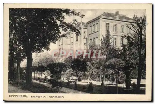 Cartes postales Offenburg Anlagen mit Gymnasium