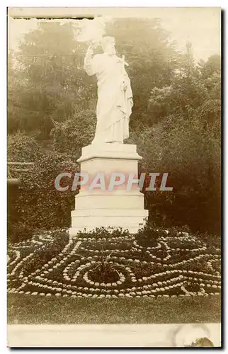 CARTE PHOTO Statue religieuse