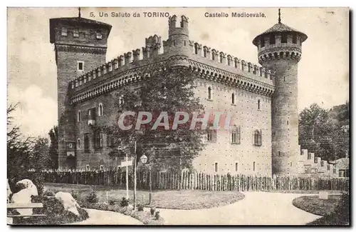 Italia - Italie - Italy Torino - Turin - Un Saluto da Torino - Castello Medioevale - Ansichtskarte AK