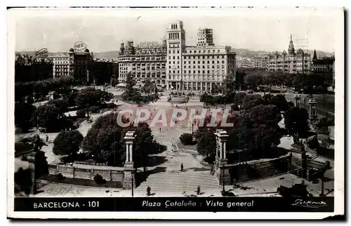 Espana - Espagne - barcelona - Plaza Cataluna Vista General - Ansichtskarte AK