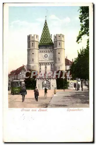 Suisse Cartes postales Gruss aus Basel Spalenthor