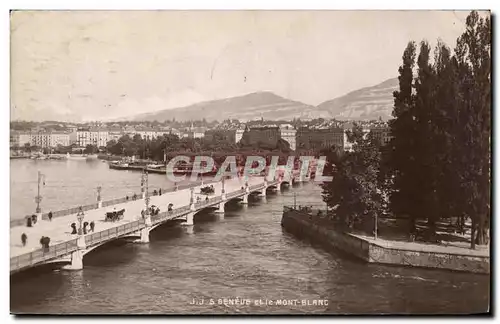 Suisse Cartes postales Geneve et le Mont Blanc