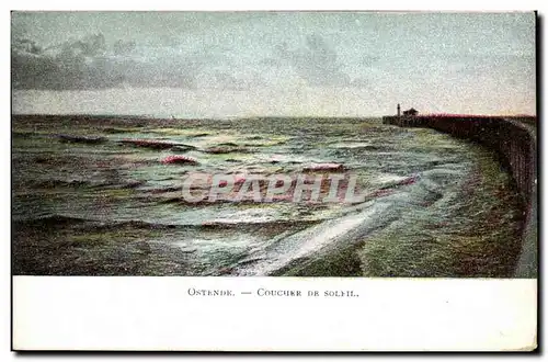 Cartes postales Belgique Ostende Coucher de soleil