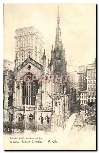Etats Unis Cartes postales Trinity Church New York City